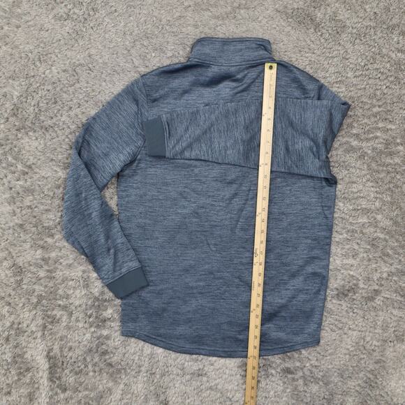 Under Armour Women's Size S Pullover Sweater 1/4 Zip Blue Long Sleeve Polyester - Picture 2 of 8
